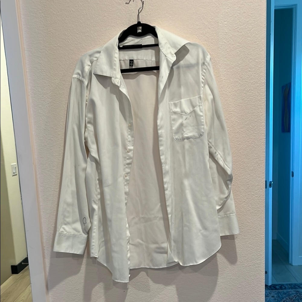 Geoffrey Beene White Dress Shirt for Men